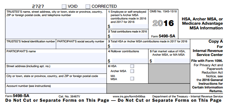 hsa tax form